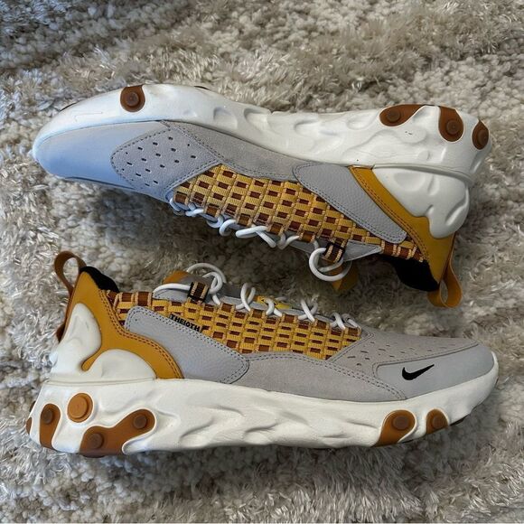 Nike React Sertu Vast Grey Black Light Grey Honeycomb Sneakers Men’s Sz 11.5 - Picture 1 of 7